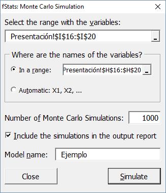fStats Monte Carlo